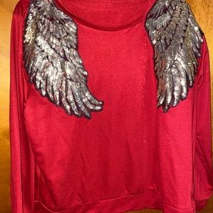 Long sleeve, fashion wing shirt